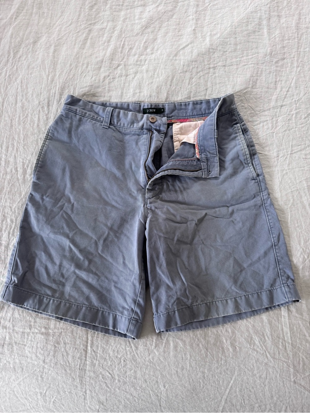 J. Crew Men’s Light Blue Flat Front Cotton Shorts